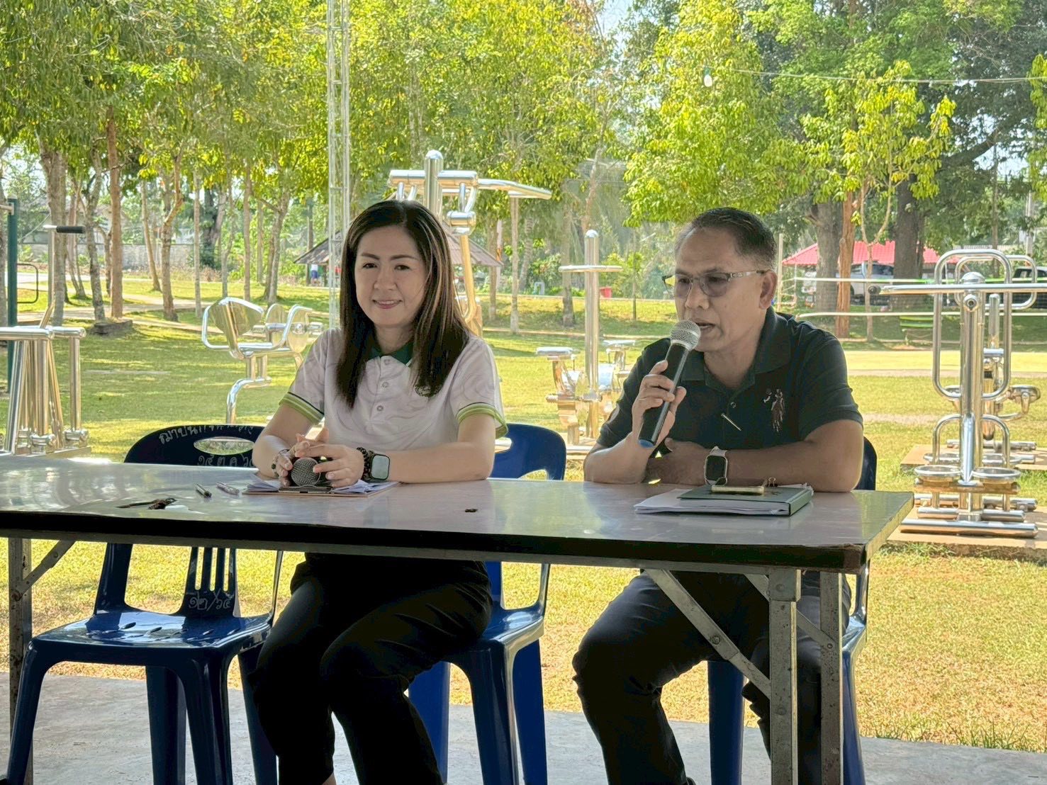 ประชุมพิจารณาปรับเปลี่ยนตำแหน่งในการบริหารงานของชุมชนกะพ้อจันทน์